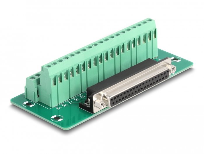 D-sub 37 Pin Connector Female a Terminalblock Carril Din