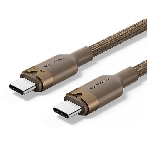 Vention USB Cable 2.0 Type-c 5A Trijf USB Type-c Male USB Type-c Male Up To 240W 480Mbps 1M Gold