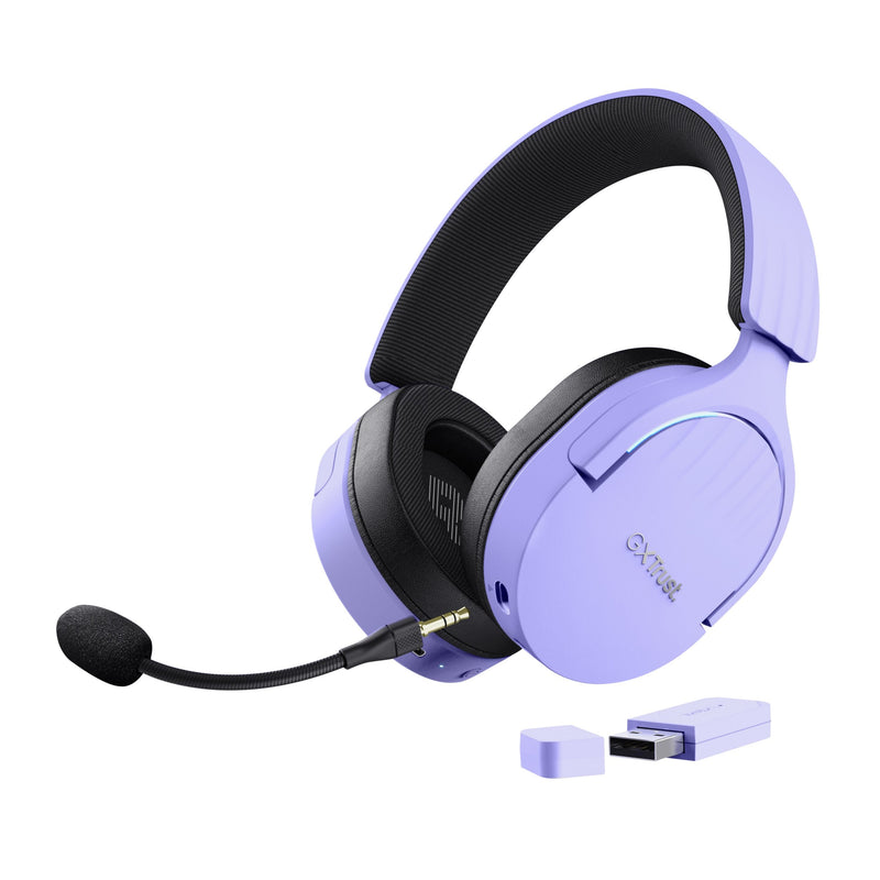 Trust Headphones Gaming Inalámbricos With Microphone Gaming Gxt 491 Fayzo Bluetooth Jack 3.5 Morados