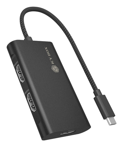 Icy Box Adapter USB-C - 3x HDMI 20CM Cable Integriert — image 1