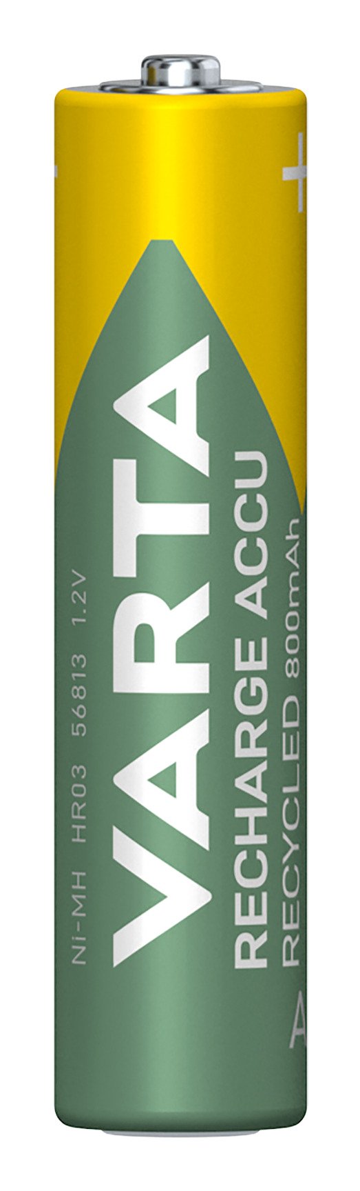 Varta Battery Rechargeable Recycled Aaa HR03 800MAH 4ST.
