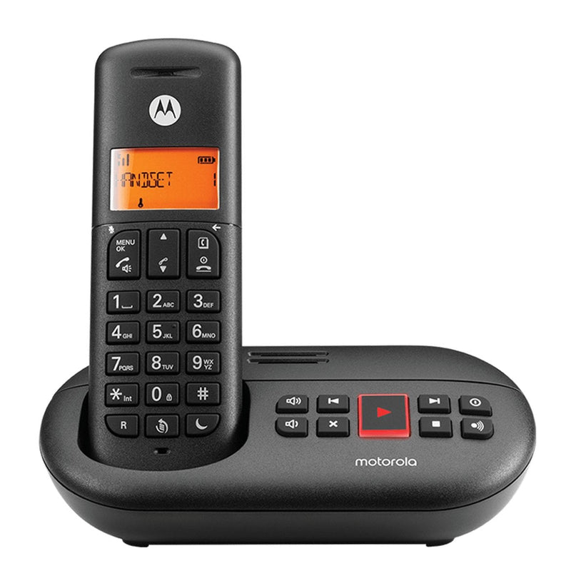 Motorola Telef. Wireless Dect Digital E211 Negr Contestador Automatic/Bloqueo Up To 10CONTACTOS 107E211
