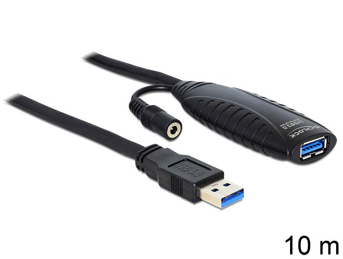 Delock Cable USB3.0A - a M/H 10.00M Activo Black