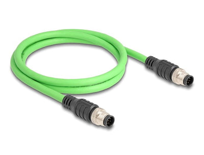 Delock 80411 Cable M12 Codificado a 8 Pin Male a Male Pur (tpu) 1M — image 1