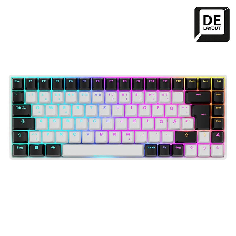 Sharkoon Skiller SGK50 S3, Keyboard Gaming White Disposición de, Yellow Gateron 4044951039180