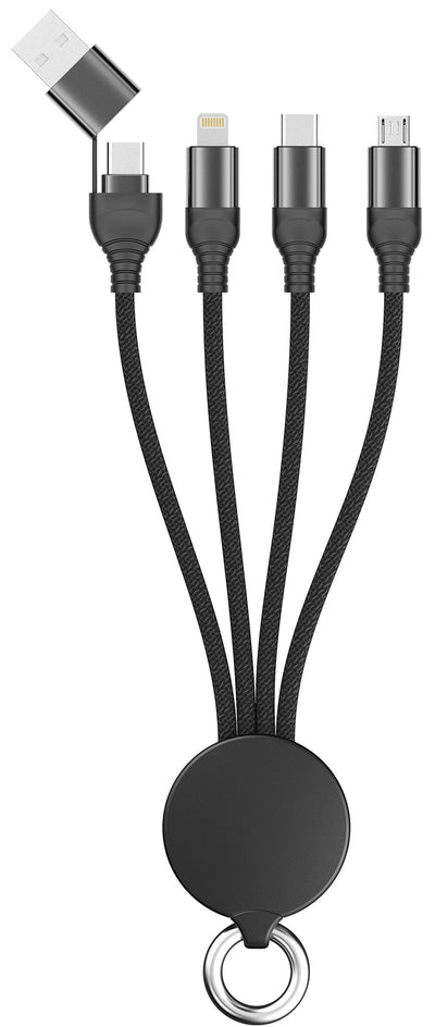 2GO USB Cable Type C All In One Black 15CM — image 1