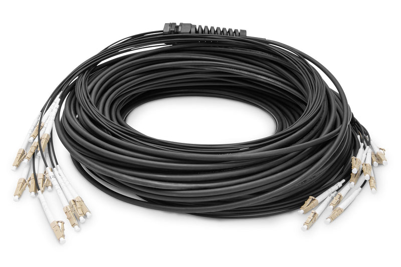 Digitus Cable Breakout Universal Fibre Optic , Dúplex, Connector Lc/Upc, Multimode OM4 Black 30 Metres Premont