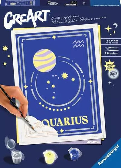 Ravensburger Creart - Signo Zodiacal Acuario, Pintura 23738 — image 1