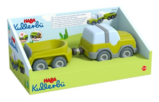 Haba Kullerbü - Vehículo Todoterreno With Remolque, Vehículo Toy Antracita/White 1306687001