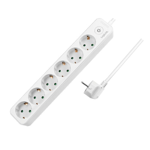 Logilink LPS247 Base Múltiple 1,5M 6 Salidas AC Indoor White — image 1