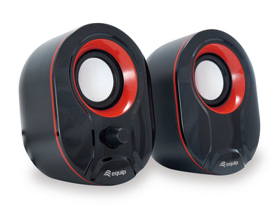 Equip Speakers 2.0 Mini 6W Rms Colour Black And Red Jack 3.5 Control Volumen Alimetancion USB — image 1