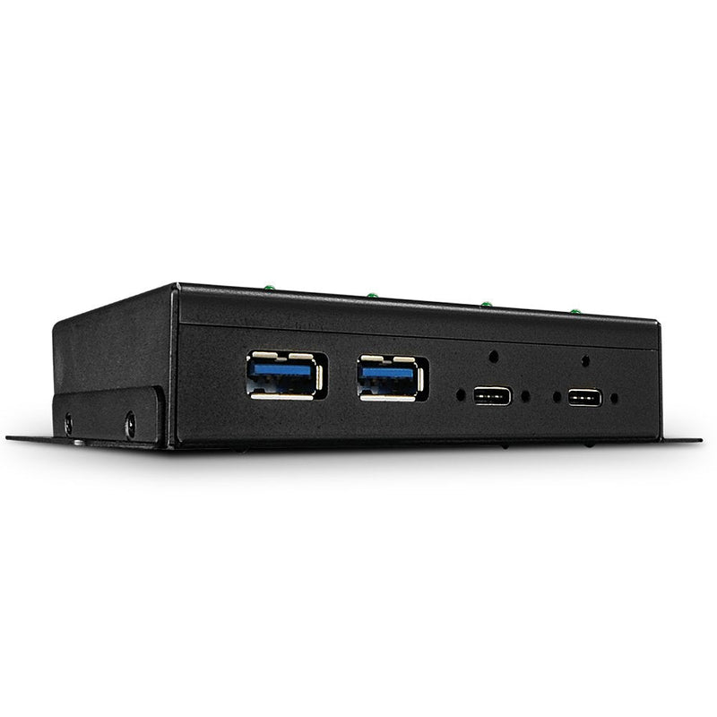 Lindy 43094 Hub Interfaz USB 3.2 Gen 2 (3.1 Gen 2) Type-c 10000 Mbit/S Black