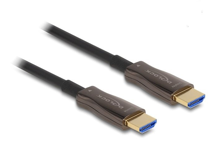 Delock 86031 HDMI Cable Óptico Activo 8K 60HZ Black 30 Metres With Armadura Metálica