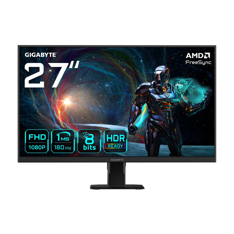 Gigabyte Monitor LCD GS27FA Ek 27 Gaming Panel IPS 1920X1080 180HZ Matte 1 Ms Tilt Colour Black GS27FAEK