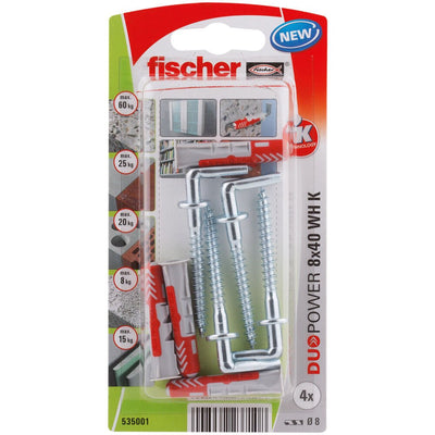 Fischer Blister 4 Tacos + Alcayatas Duopower Ø8X40MM 535001 — image 1