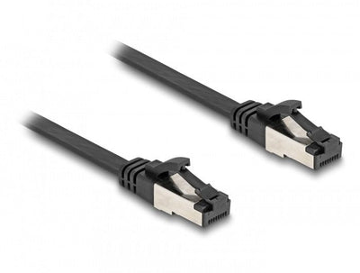 Delock RJ45 Flachband Network Cable Male a Male CAT.8.1 Flexibel 2M Black — image 1