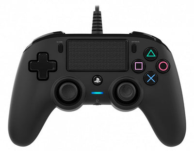 Nacon Gamepad PS4 Black Cable 3M/Touchpad/Indicador LED/Input Headphone PS4OFCPADBLACK — image 1