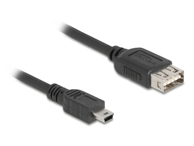 Delock 81527 USB Cable 2.0 USB Type Mini-b Male a Easy USB Tipo-a Female 5M — image 1