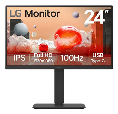 LG Monitor 24BA650-B.AEU LED 23,8 Black Fullhd, Ips, Usb-c, Panel 100HZ 24BA650-B.AEU — image 1