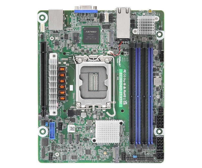 Asrock Motherboard EC266D4ID-2T/X550 Mini-itx Socket 1700 DDR5-ONLY Single