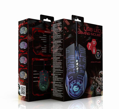 Mouse Gaming USB Led, 1200-3600 Dpi, 7 Buttons — image 1