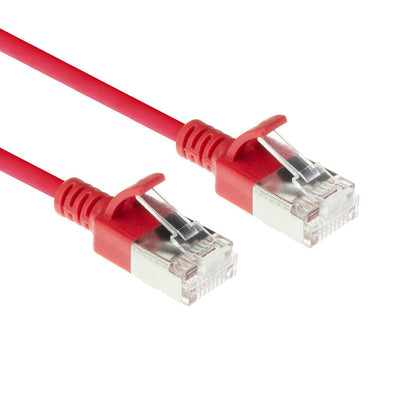 Red 3 Meters Lszh S FTP CAT.6A Slimline Patch Cable Snagless With RJ45 Connectors — image 1