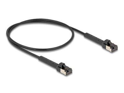 Delock RJ45 Slim Network Cable CAT.8.1 U FTP Acodable Up To 40Gbps Black 0,5M — image 1