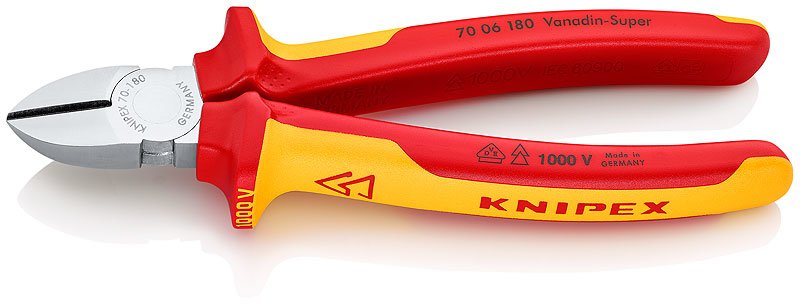 Knipex Pliers Corte Diagonal Cromado 180MM