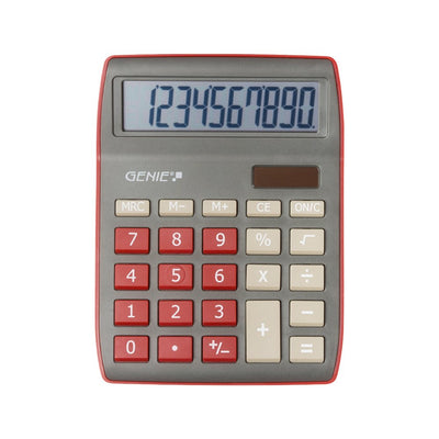 Genie 840 Dr Calculator Desk Screen Calculator Red — image 1
