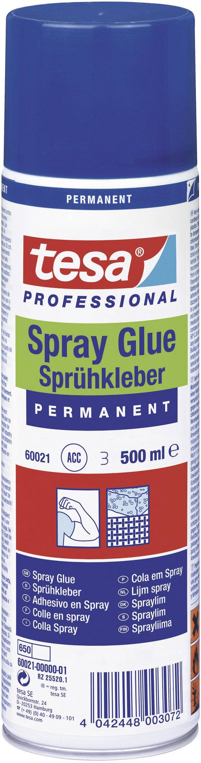Tesa Professional Adhesive Spray Permanent 500ML Incoloro