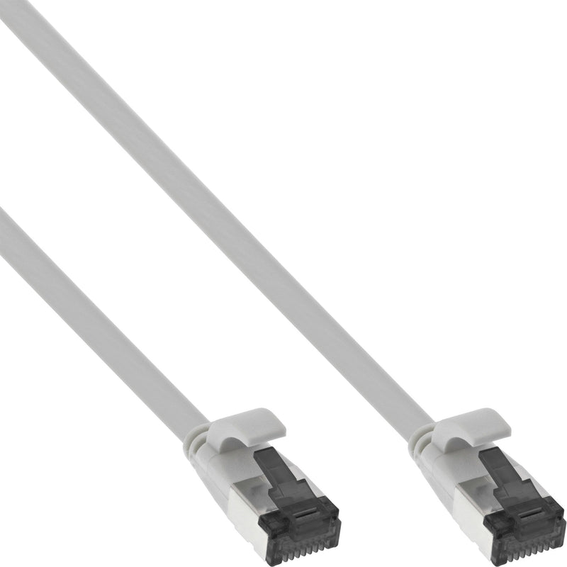 Inline Network Cable Flat , U/FTP, CAT.8.1, Tpe Libre Halógenos, Grey 0,25M