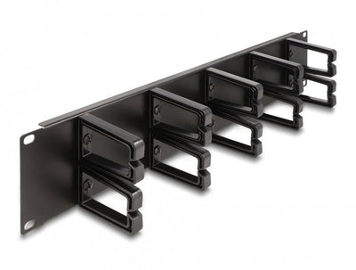 Delock 19? Organiser Cables Rangierpanel With 10 Plastic Stand 2 He Black — image 1