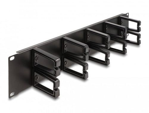 Delock 19? Organiser Cables Rangierpanel With 10 Plastic Stand 2 He Black — image 1