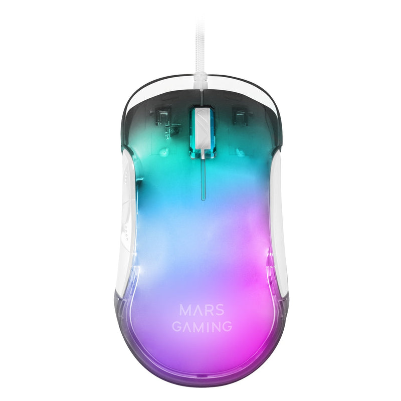Mars Gaming Mouse Gaming Mmgloww Up To 12800 DPI White