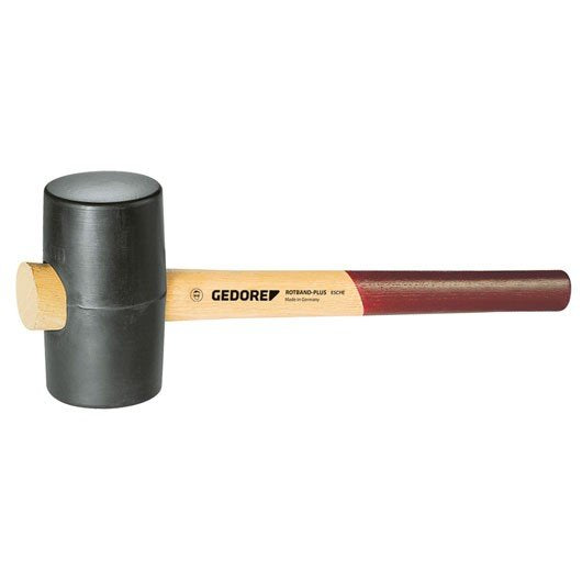 Gedore Hammer Rubber With Grip Wood 55MM Diámetro, Hammer With Handle Wood Fresno, With Dos Caras Plana