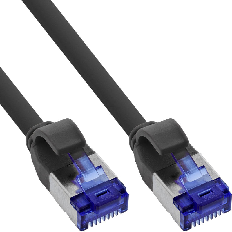 Inline® Network Cable Slim, CAT.6A, S/FTP, Tpe (lszh) Flexible, PoE, Black, 10M