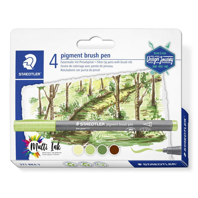 Staedtler Brush Pen Pigment Arts, 4 Markers Blister Cartón, 371 BK4-3 — image 1