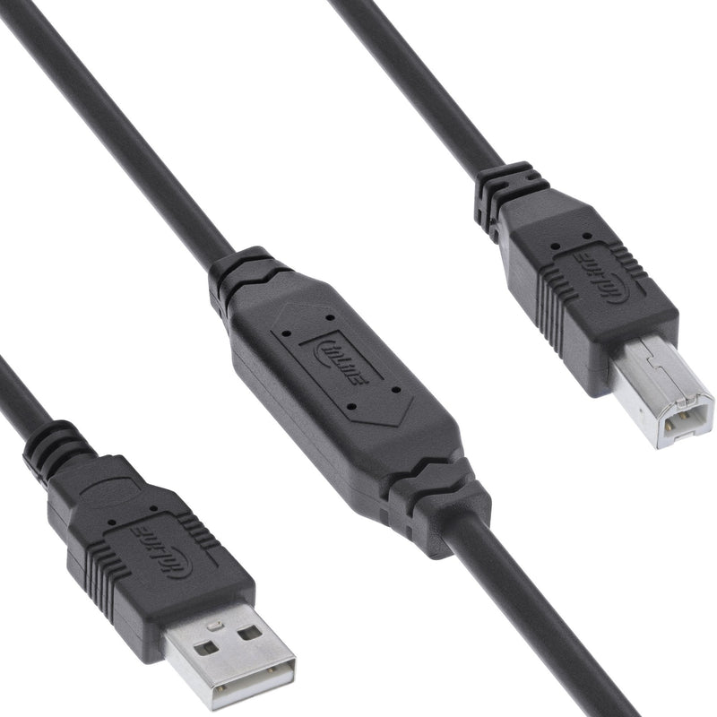 Inline® USB 2.0 Active Cable USB-A Male a Usb-b Male, 10M