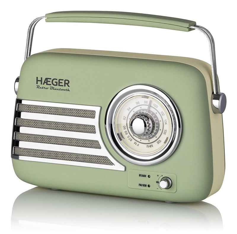 Haeger Radio Laptop Bluetooth Retro Green