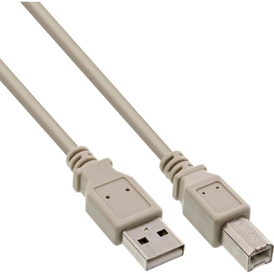 Inline USB 2.0 Cable Type a Male a Type B Male Beige 7M — image 1