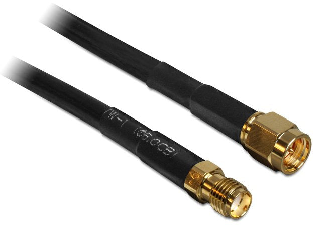Delock Cable Coaxial Sma M/H CFD200 5M Black 88444
