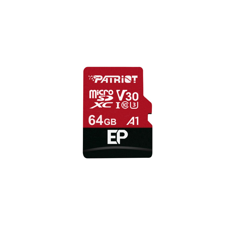 Patriot Micro-sd 64GB Ep Series Sdxc V30, 100MBS/80MBS