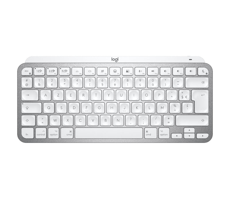 Logitech Teclado French Mx Llaves Mini For Mac Minimalist Inalámbrico Illuminated Teclado Bluetooth Azerty Gris