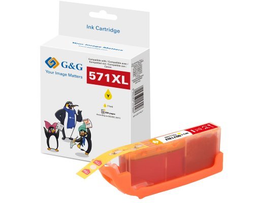 G&g Xl-cartucho Compatible With CLI-571XLY/ 0334C001