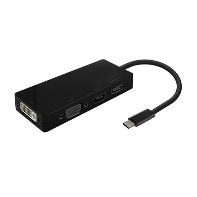 Aisens Converter USB-C a DisplayPort / DVI / HDMI / VGA - 15CM - Black — image 1