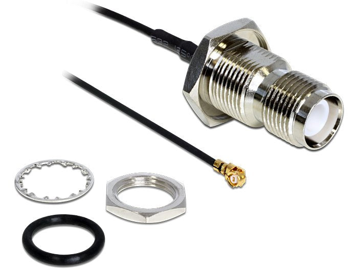Delock Cable Antenna Rp-tnc Connector Female Assembly a I-pex Inc., Mhf® I Connector Male 1.37 20CM Protegido