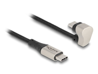 Delock USB 2.0 USB Cable Type-c Male a Male 180° Angular 1M — image 1