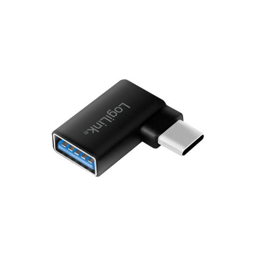 Logilink Adapter USB 3.2 GEN1 Type-c, Acodado USB-A/F,90° Black — image 1