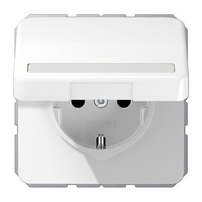 Jung CD1520BFNAKLWW Schuko Socket Power M.klappd. 16A 250V Cd White Alpino — image 1