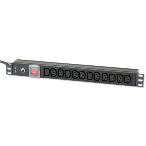 Techly Power Strip 023776 Base Múltiple 2M 12 Salidas AC Indoor Black — image 1